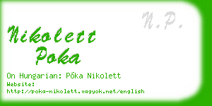 nikolett poka business card